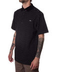 POLO TEE - STRIPE/BLACK