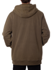 INSIGNIA EMBROIDERED HOODIE - WASHED MOSS GREEN