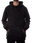 INSIGNIA EMBROIDERED HOODIE - WASHED BLACK