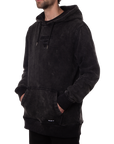 INSIGNIA EMBROIDERED HOODIE - WASHED BLACK