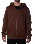 FURY PATCH ZIP HOODIE - BROWN/BLACK