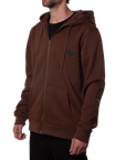 FURY PATCH ZIP HOODIE - BROWN/BLACK