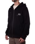 FURY PATCH ZIP HOODIE - BLACK/WHITE
