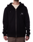 FURY PATCH ZIP HOODIE - BLACK/WHITE