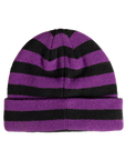 BAM STRIPED BEANIE - PURPLE/BLACK