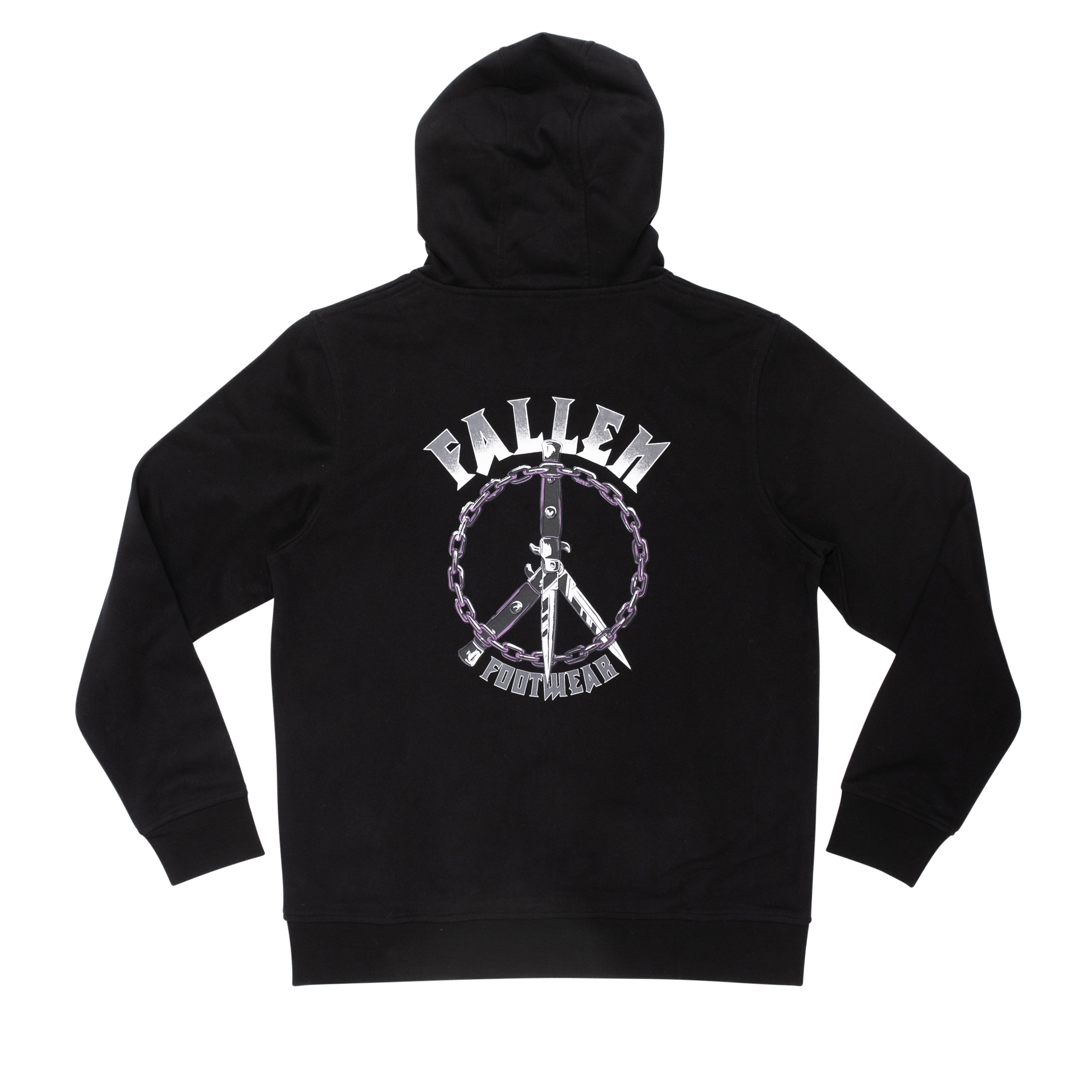 PEACE & WAR HOODIE BLACK