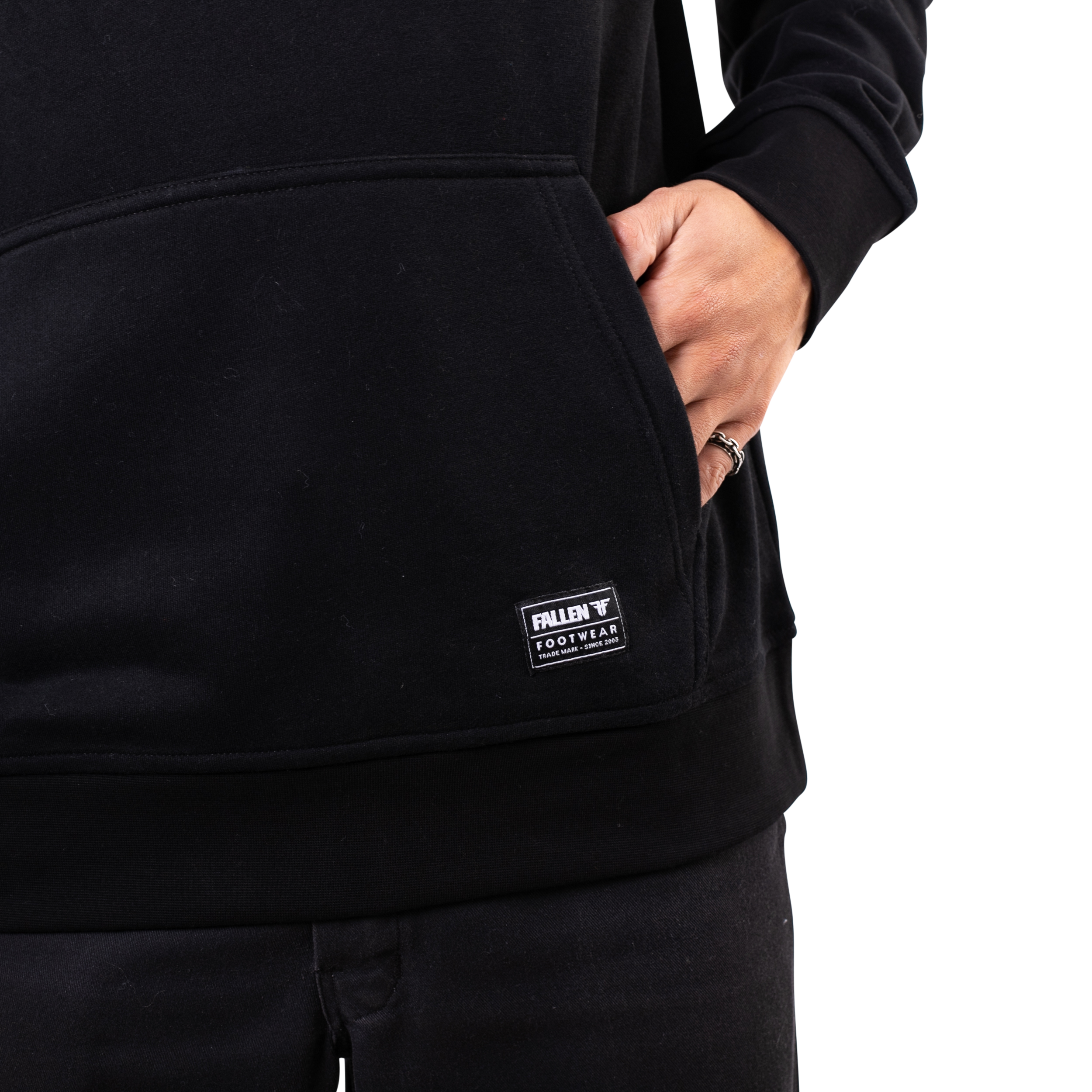 PEACE & WAR HOODIE BLACK