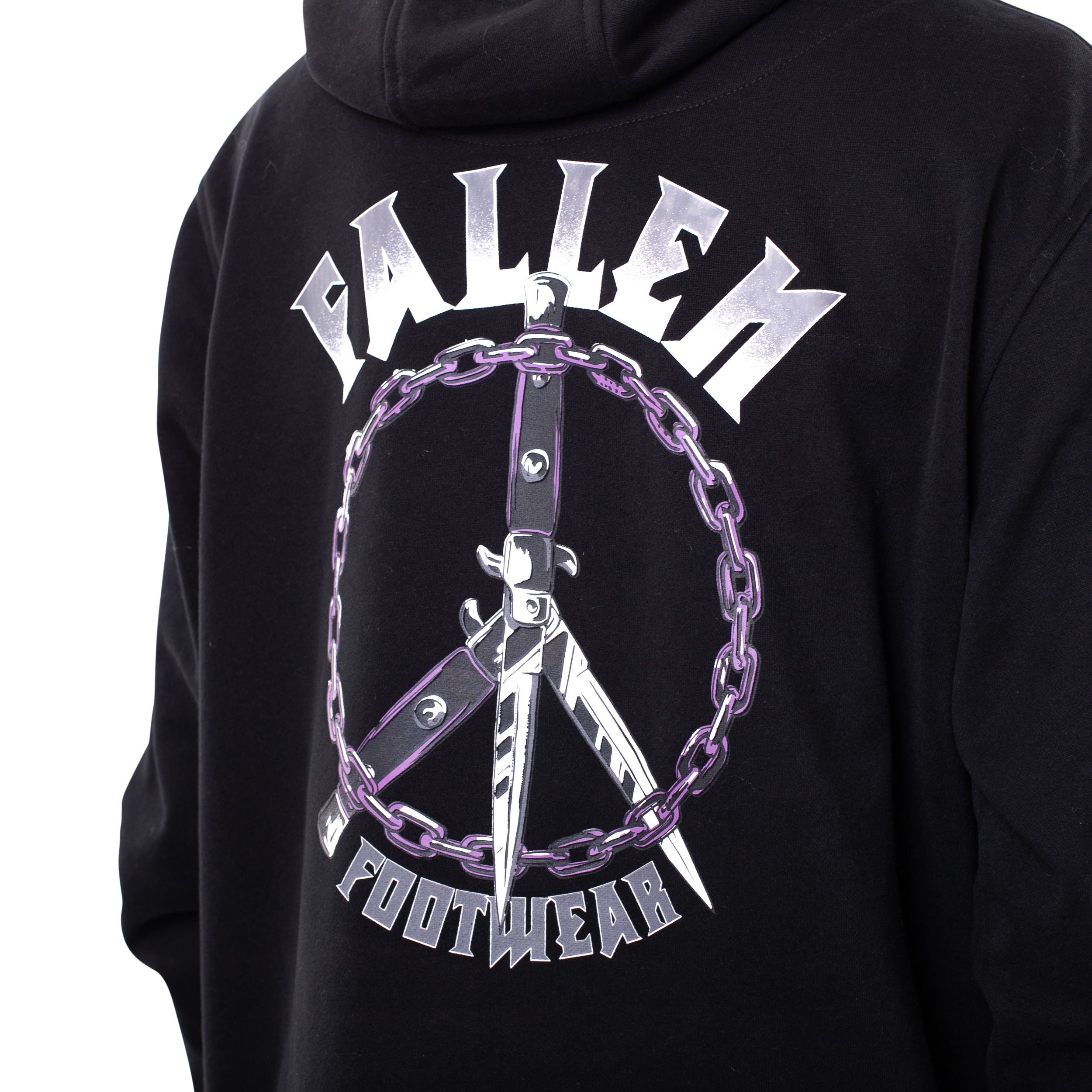 PEACE & WAR HOODIE BLACK