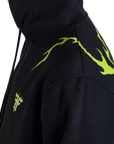IRON HOODIE - BLACK/LIME