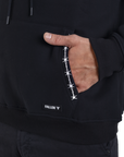 BARBED BONES HOODIE - BLACK/WHITE