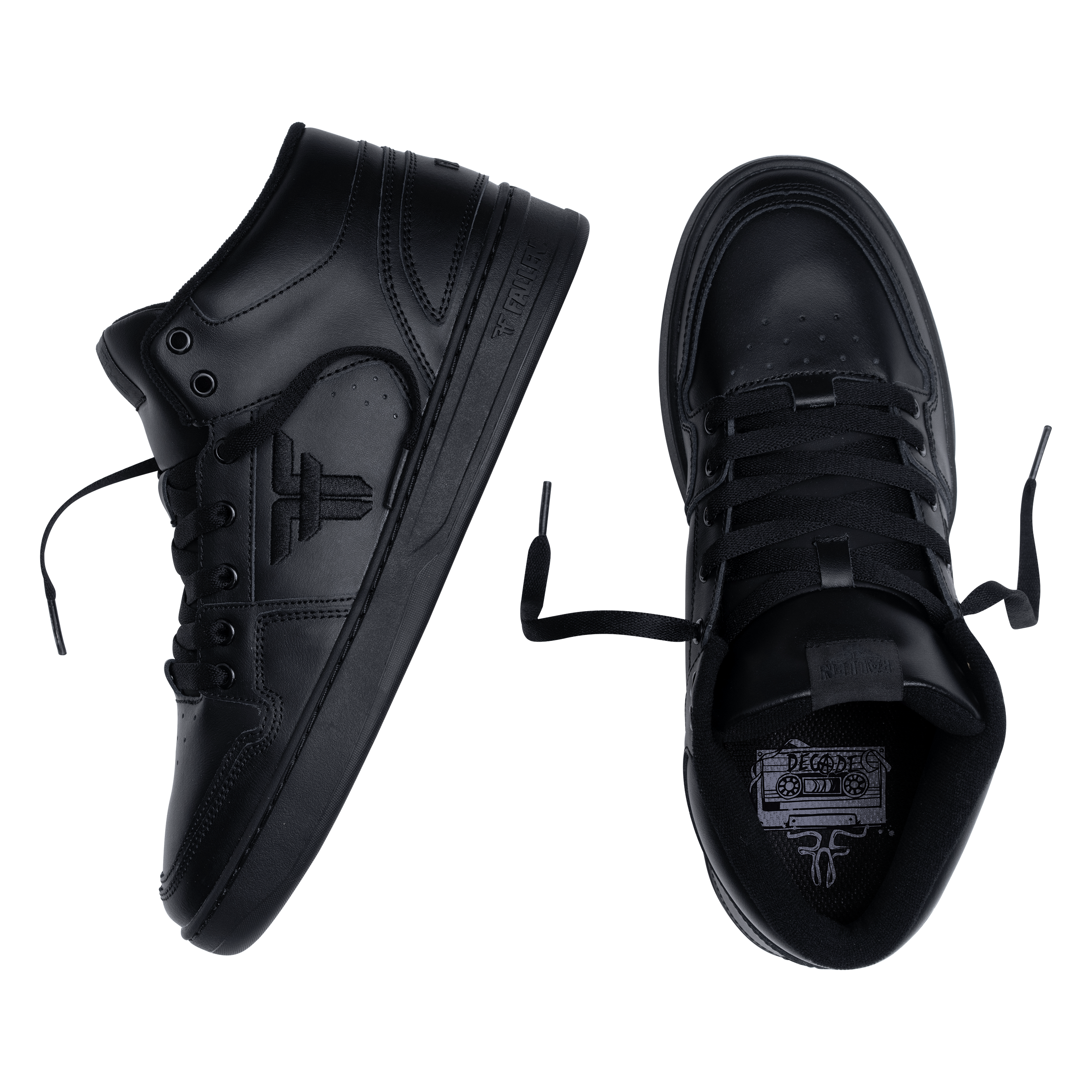 THE DECADE - BLACK LEATHER/BLACK - Cupsole