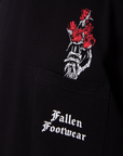 MELROSE TEE - BLACK/RED