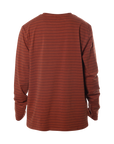 STRIPED POCKET L/S TEE - RUST/BLACK