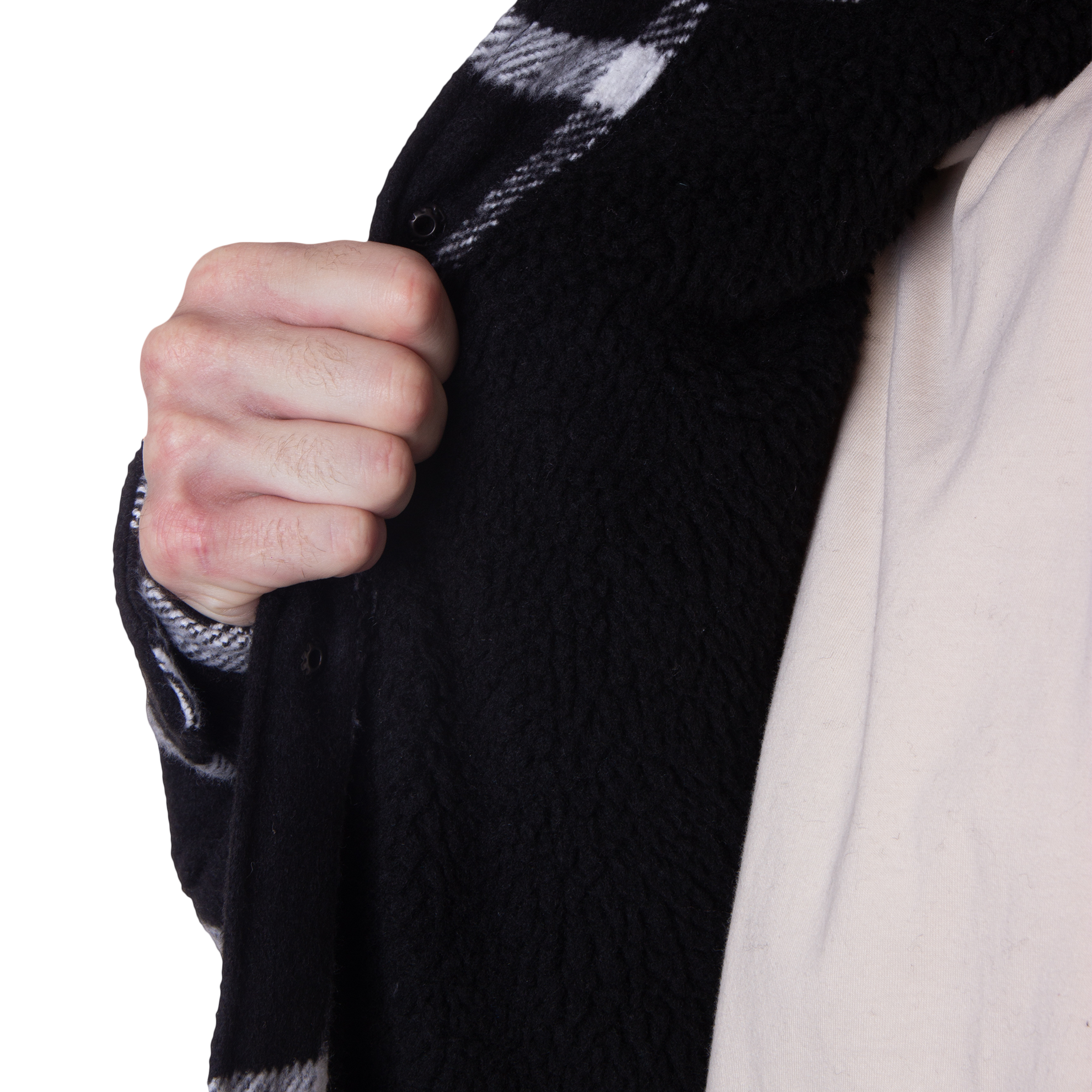 LAMB JACKET - BLACK/WHITE