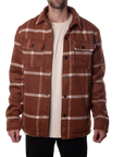 LAMB JACKET - RUST/WHITE