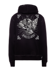 DEATH HAWK HOODIE - BLACK/WHITE