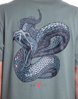 SERPENT SKIN TEE - OLIVE/BLACK