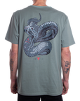 SERPENT SKIN TEE - OLIVE/BLACK