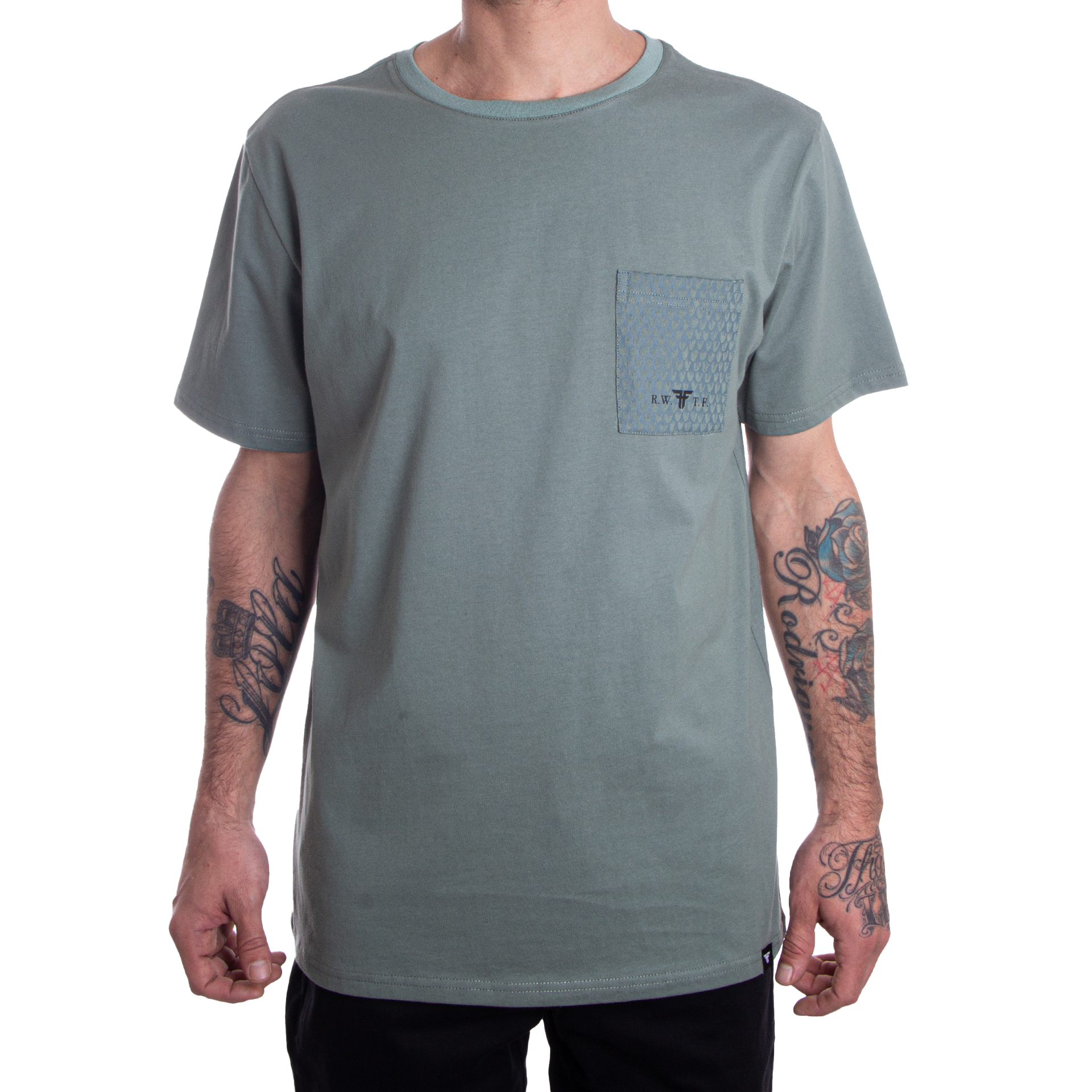 SERPENT SKIN TEE - OLIVE/BLACK