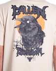 DARK RAVEN TEE - IVORY/ORANGE