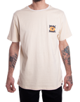 DARK RAVEN TEE - IVORY/ORANGE