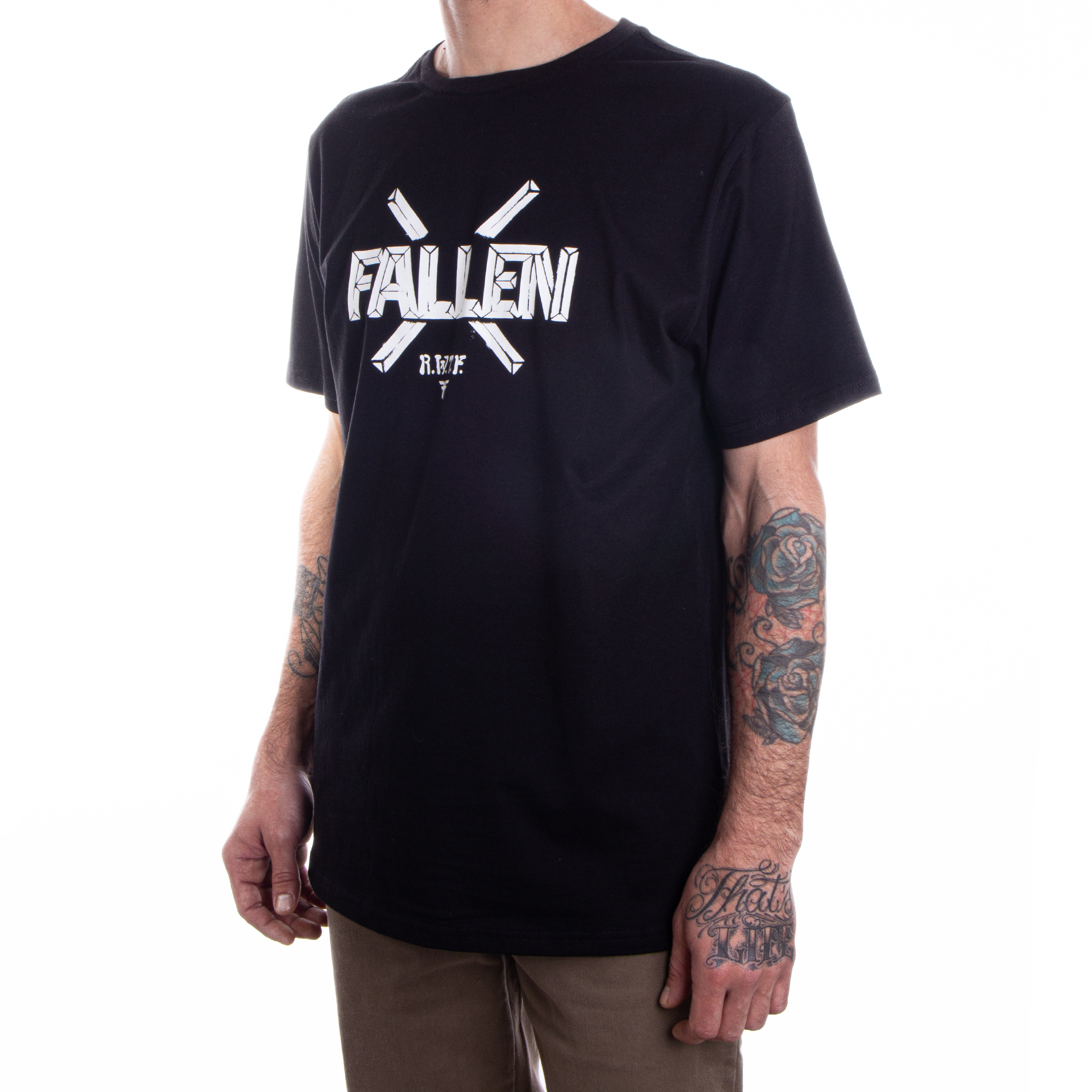 CURB TEE - BLACK/WHITE