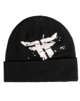 CRACKED LOGO BEANIE - BLACK/WHITE