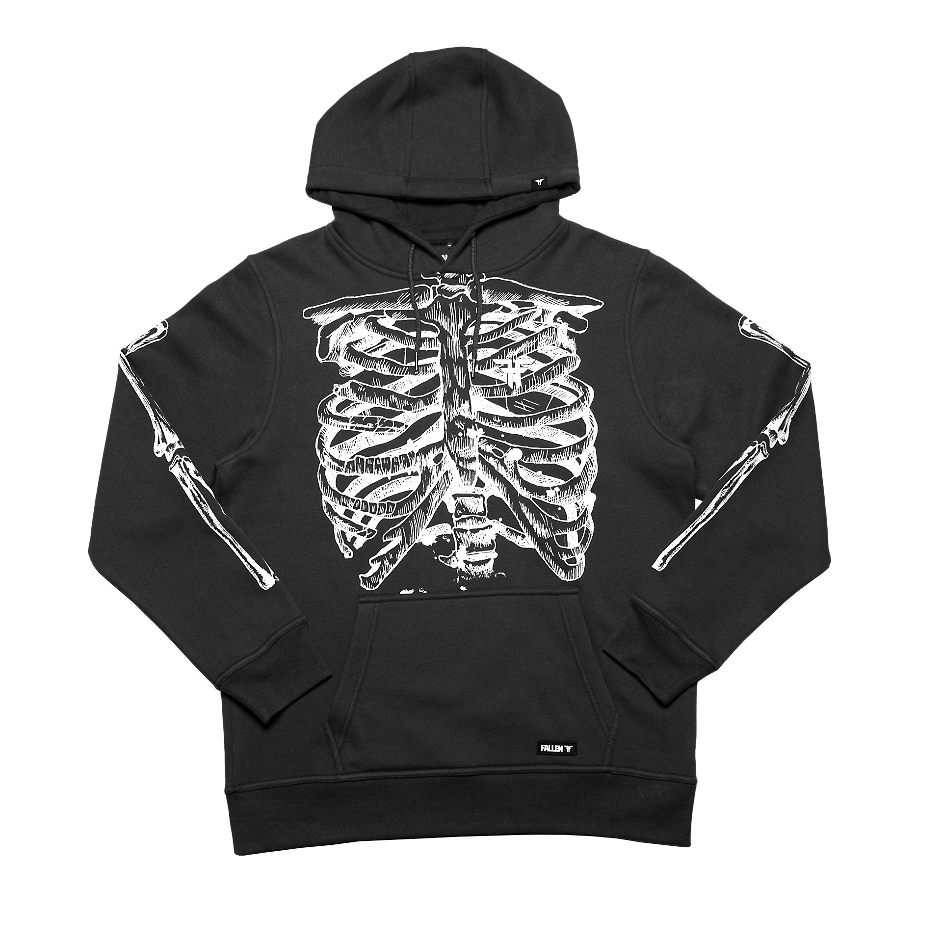 SKELETON HOODIE - ASPHALT/OFF WHITE