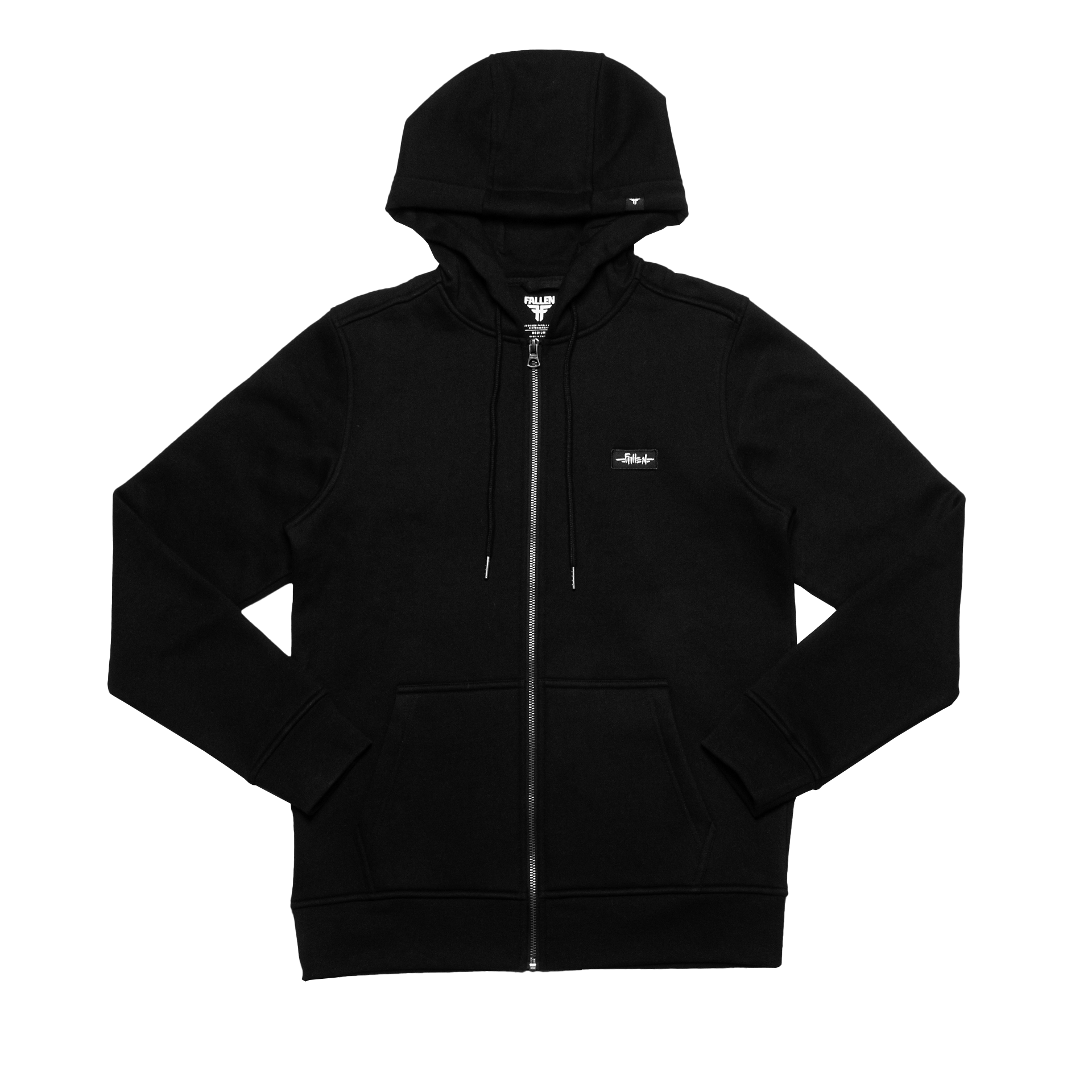 TRADITION ZIP HOODIE - BLACK/WHITE