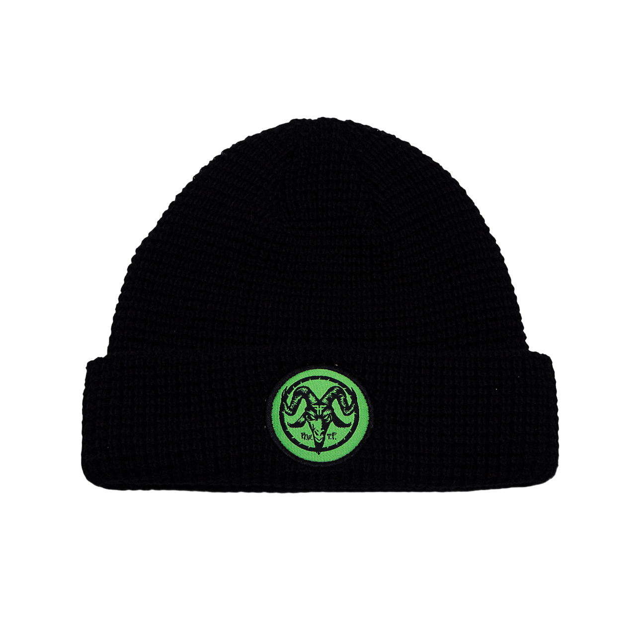 GOAT BEANIE - BLACK/LIME