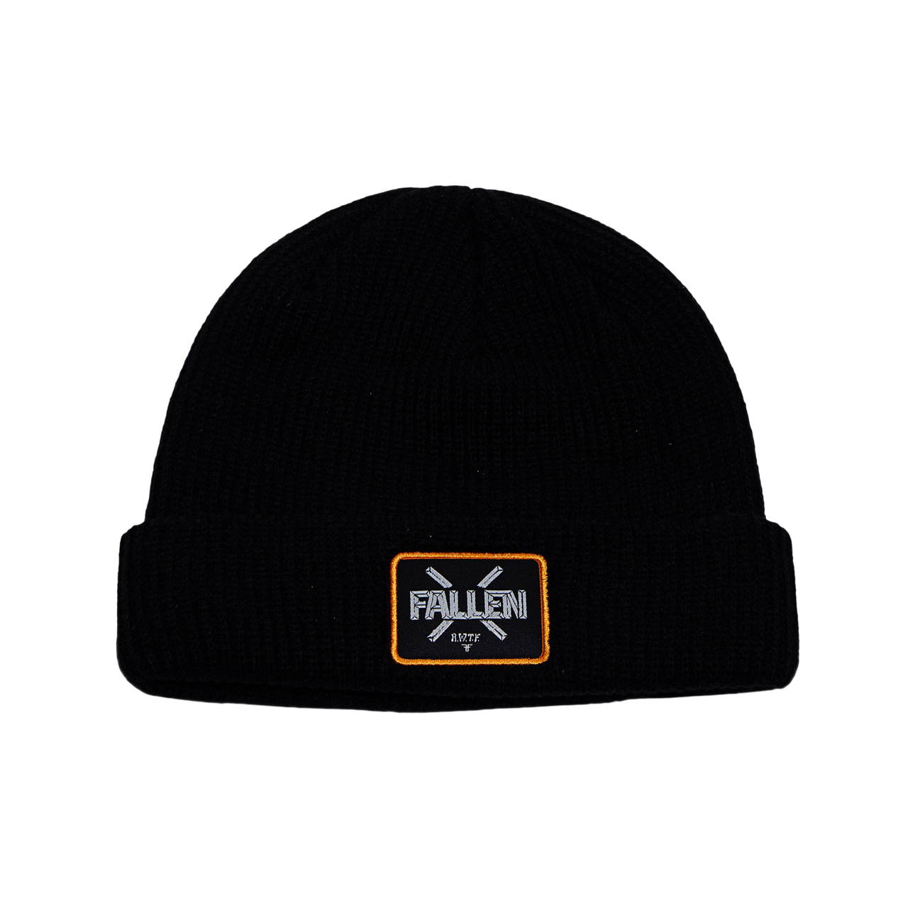 CURB BEANIE - BLACK/ORANGE