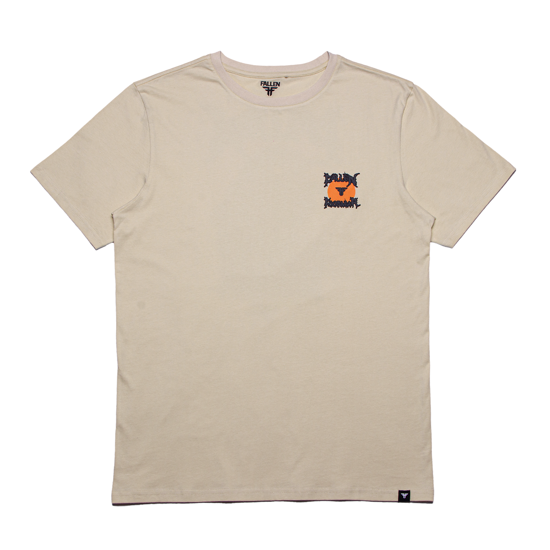 DARK RAVEN TEE - IVORY/ORANGE