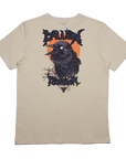 DARK RAVEN TEE - IVORY/ORANGE