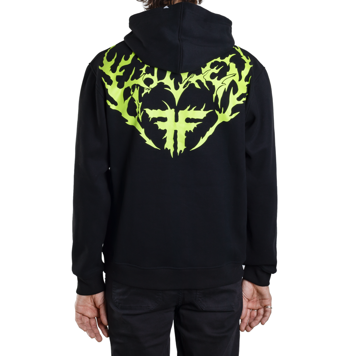 IRON HOODIE - BLACK/LIME