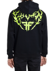 IRON HOODIE - BLACK/LIME