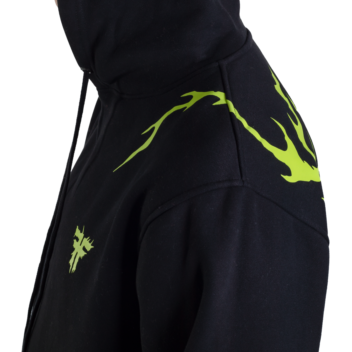 IRON HOODIE - BLACK/LIME