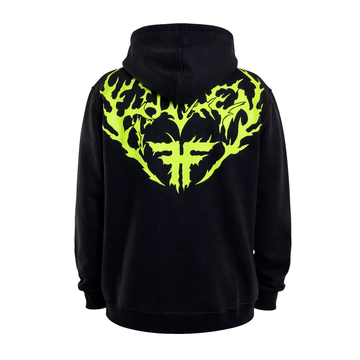 IRON HOODIE - BLACK/LIME