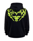 IRON HOODIE - BLACK/LIME