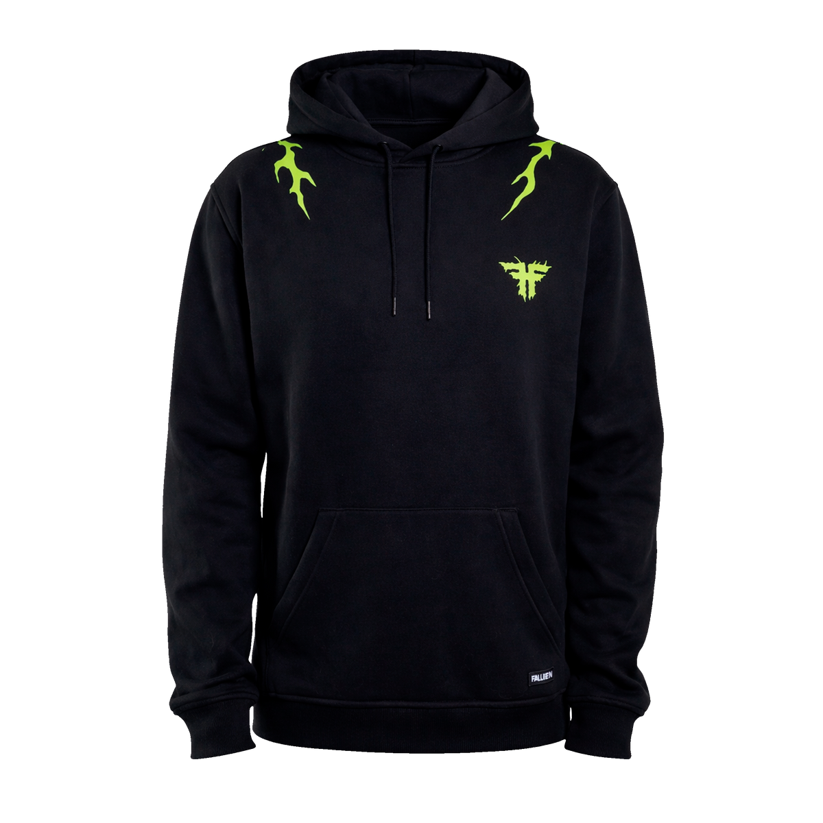 IRON HOODIE - BLACK/LIME