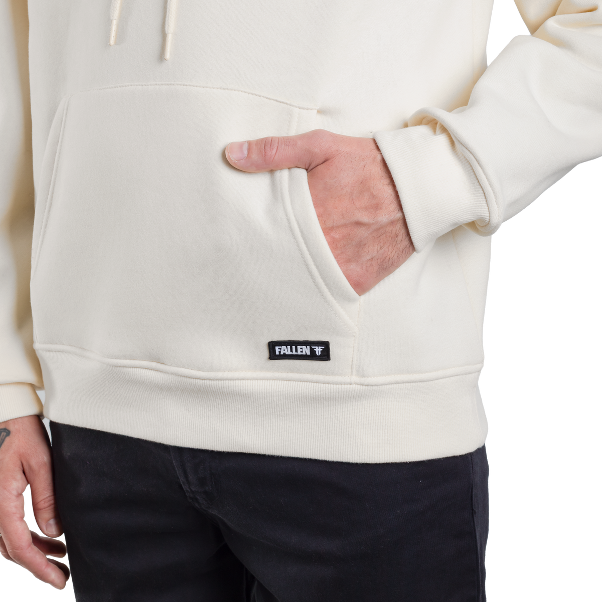 IRON HOODIE - OFF WHITE/BLACK