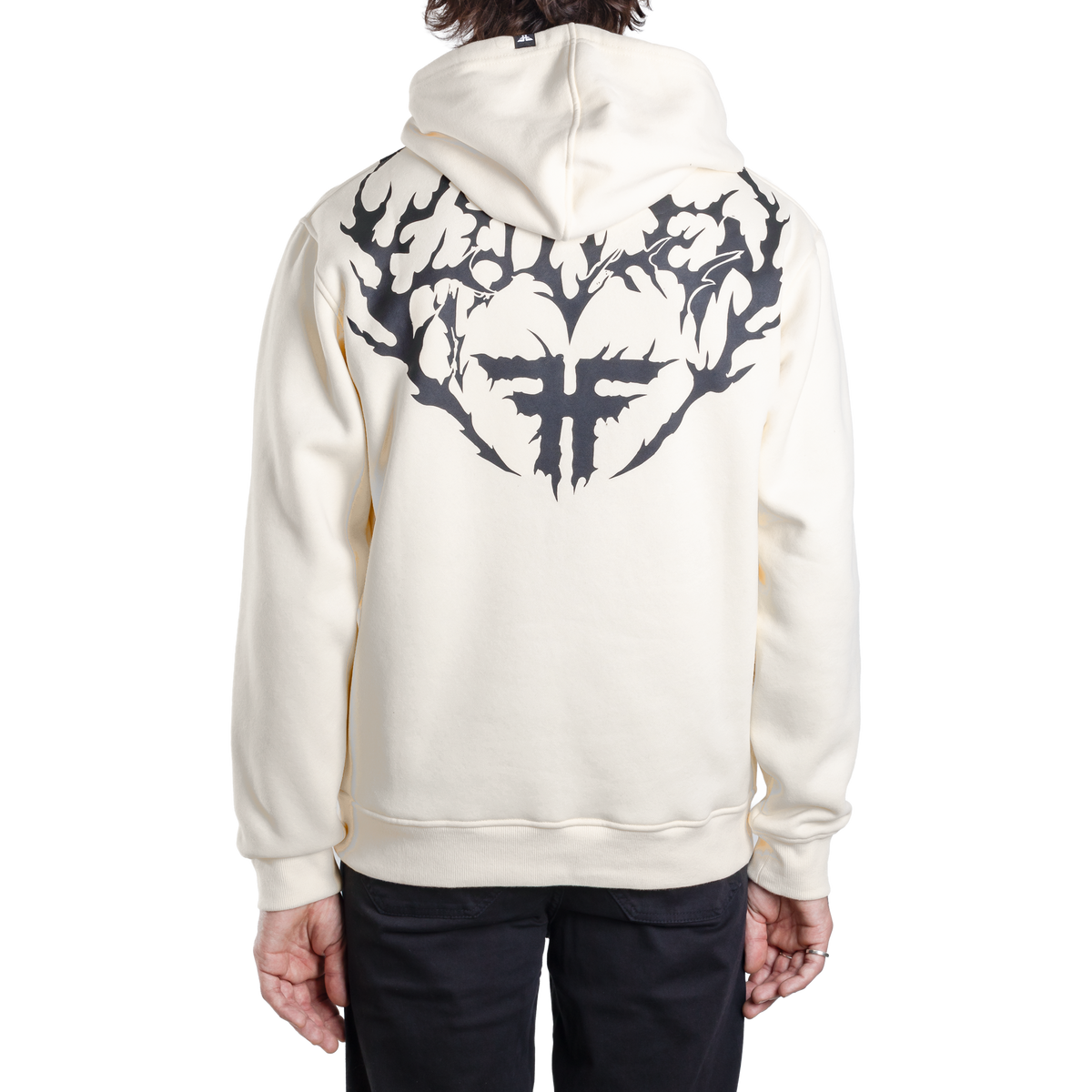 IRON HOODIE - OFF WHITE/BLACK