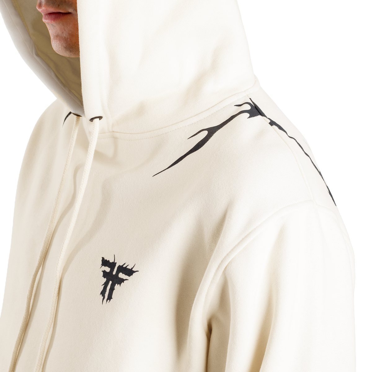IRON HOODIE - OFF WHITE/BLACK
