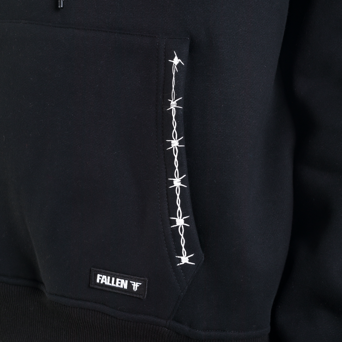 BARBED BONES HOODIE - BLACK/WHITE
