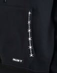 BARBED BONES HOODIE - BLACK/WHITE