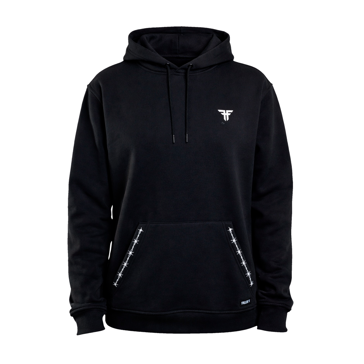 BARBED BONES HOODIE - BLACK/WHITE