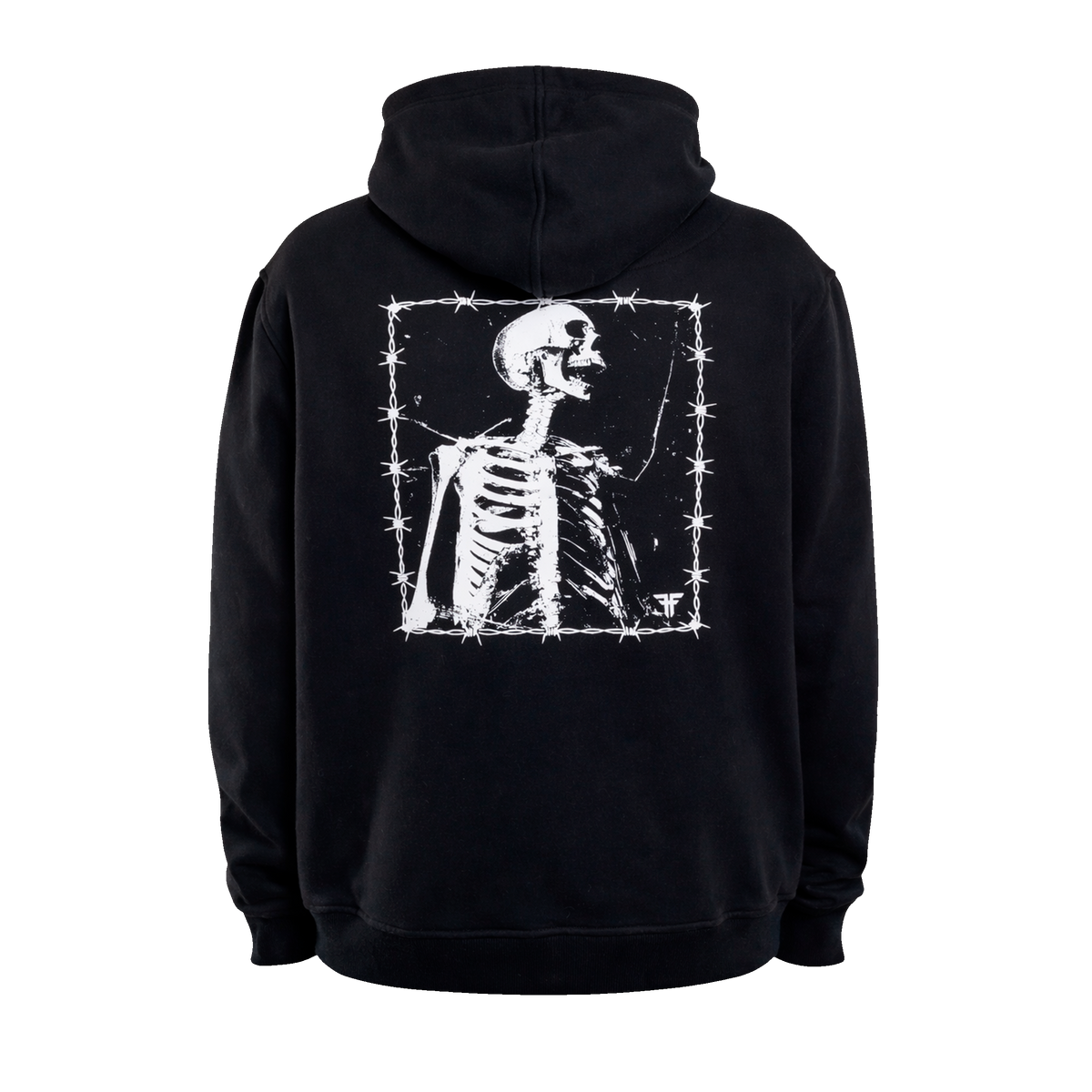 BARBED BONES HOODIE - BLACK/WHITE