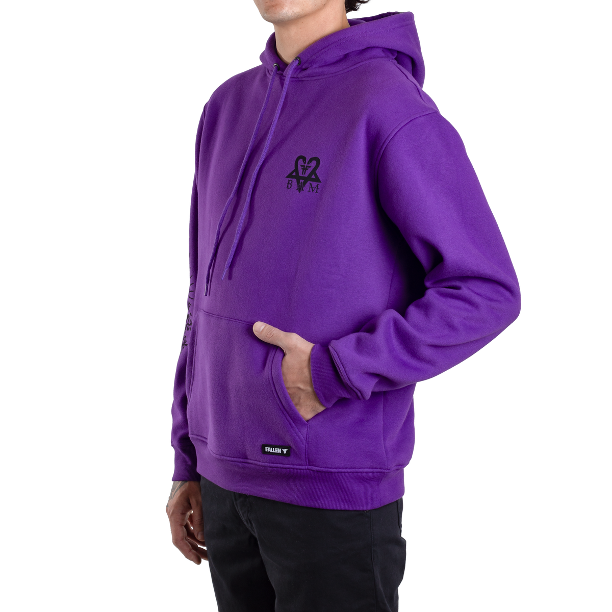 BAM HOODIE - PURPLE/BLACK - BAM MARGERA