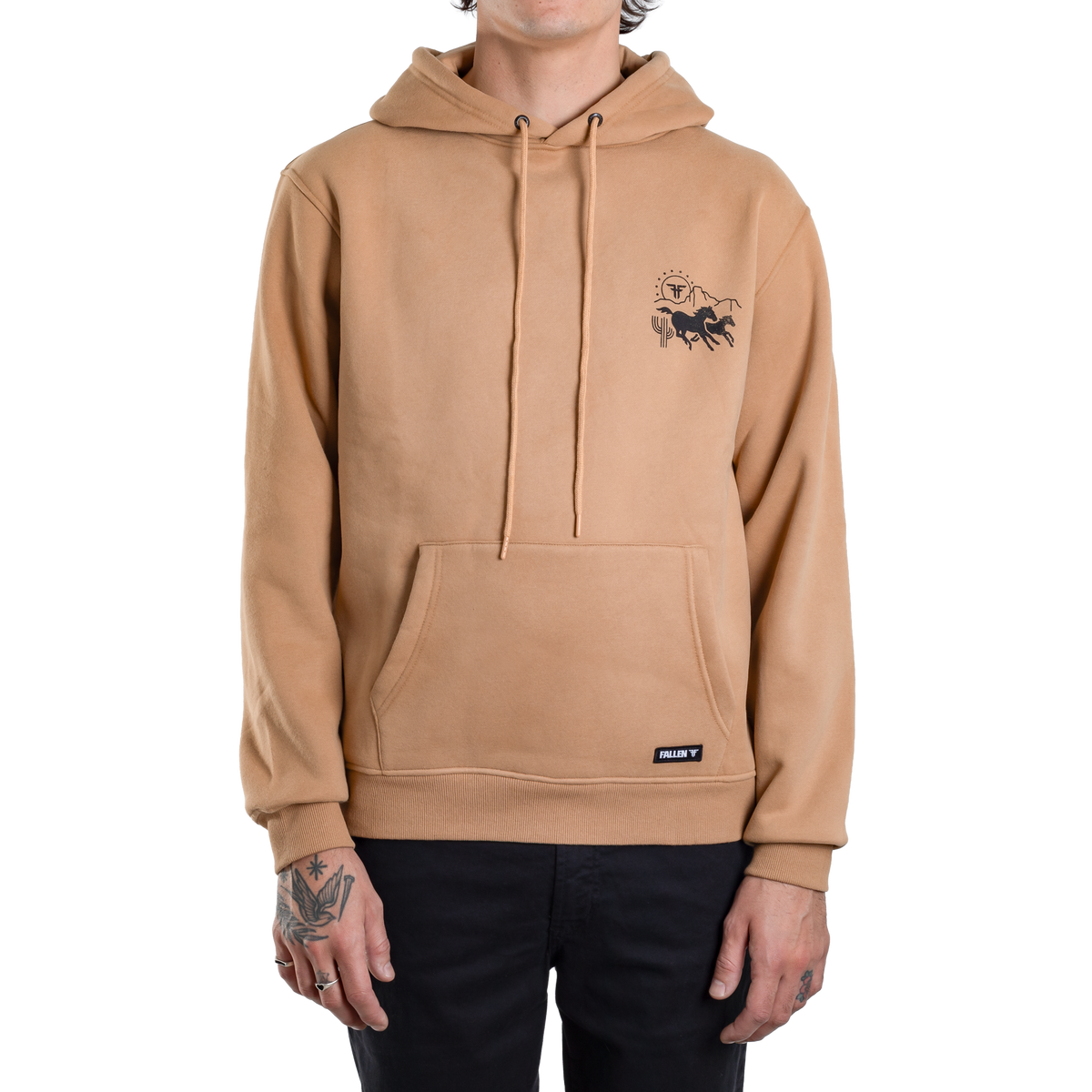 MESA HOODIE - SAND ENZYMATIC/BLACK - ADAM ARUNSKI