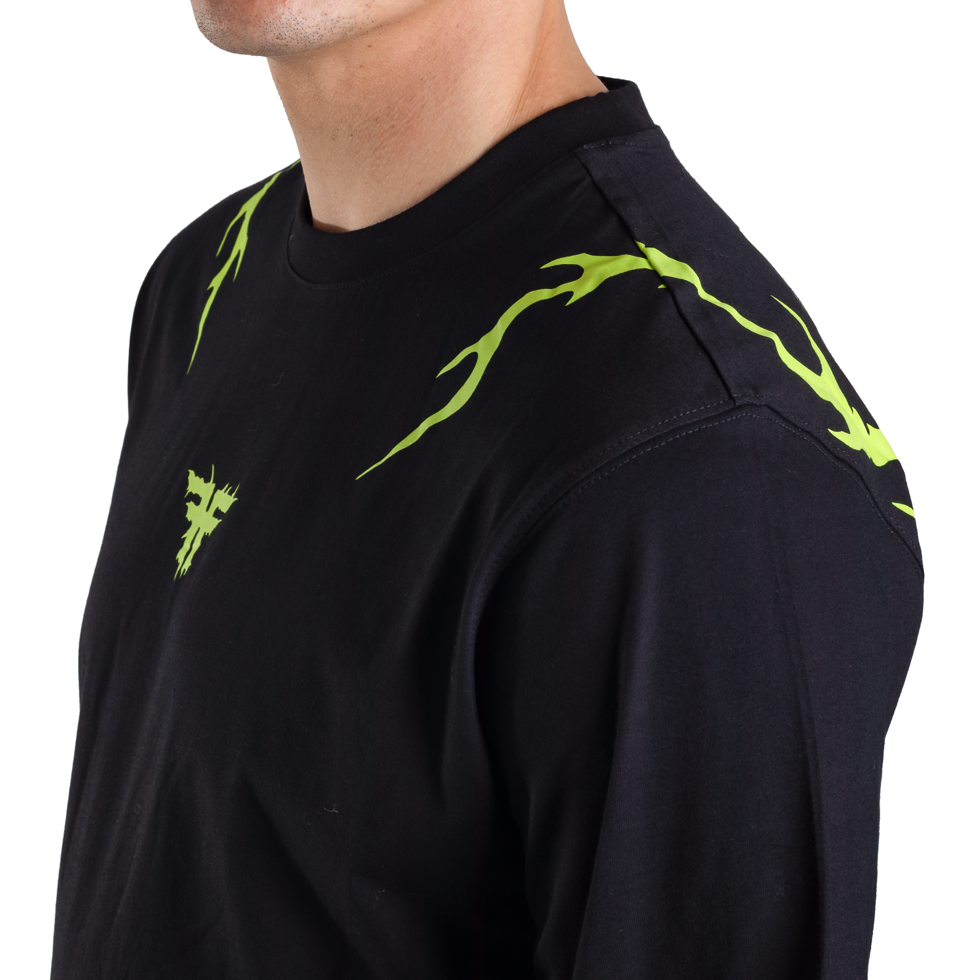 IRON TEE - BLACK/LIME