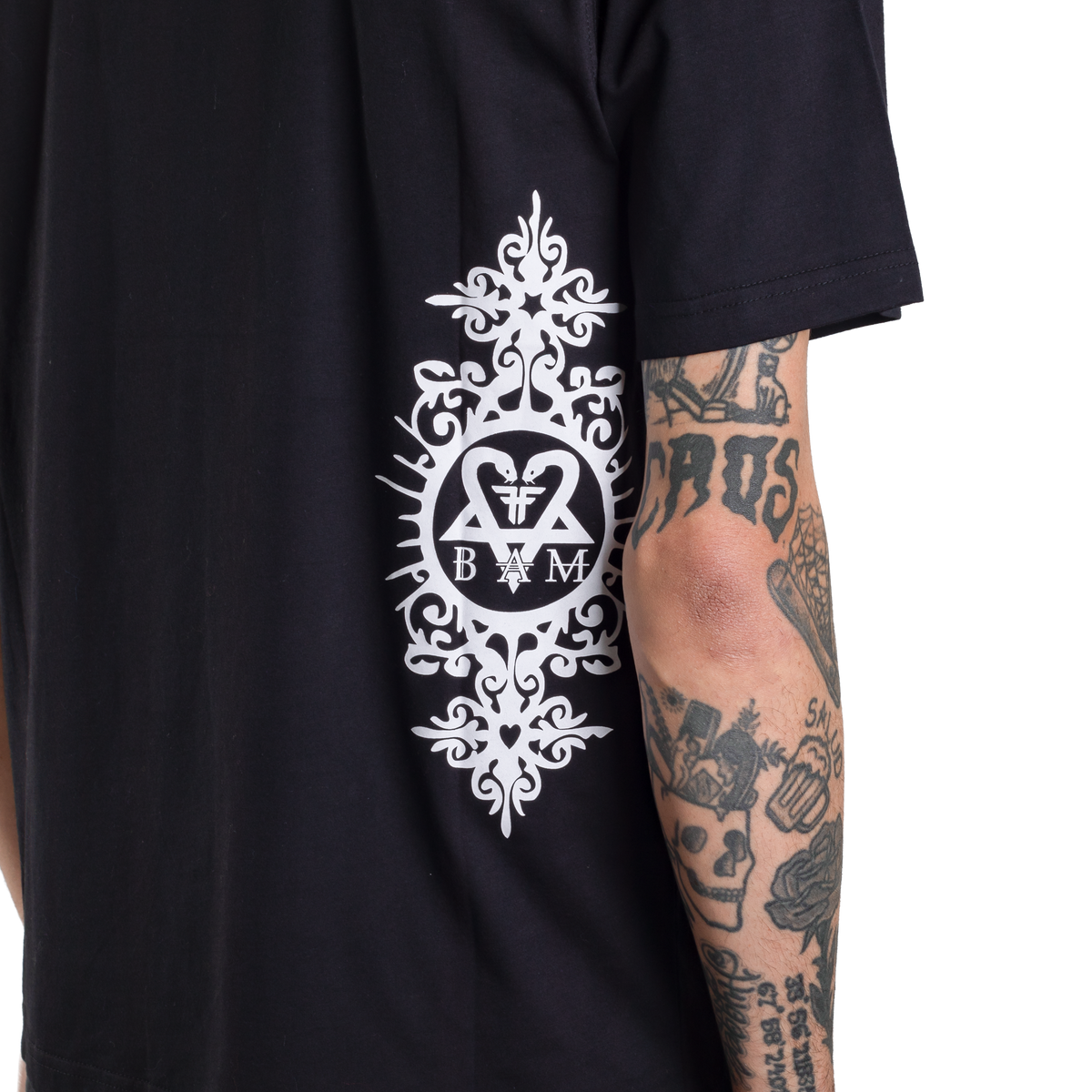 BAM TEE - BLACK/WHITE - BAM MARGERA